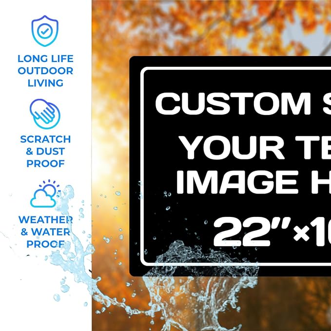 custom metal sign, Aluminum Weatherproof Metal Sign Multiple Sizes Custom - Image 3