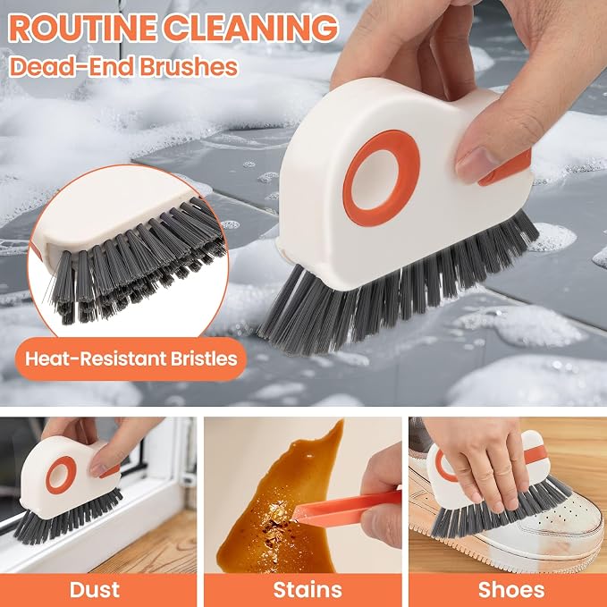 12pcs Window Track Cleaner Tool Set, Window Sill & Groove Cleaning Brushes - Image 2