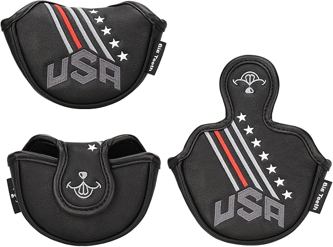 BIG TEETH Putter Cover Mallet Putter Cover Half Mallet Small Golf Headcover - Image 6
