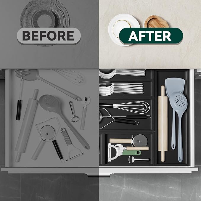 Bamboo Kitchen Drawer Organizer - Image 6