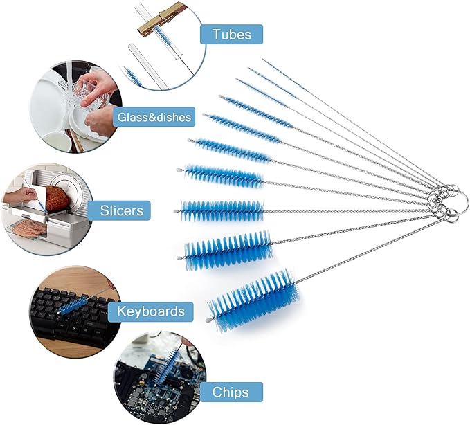 CiaraQ Bottle Cleaning Brushes, 8 Inch Nylon Tube Brush Set, Cleaner - Image 2