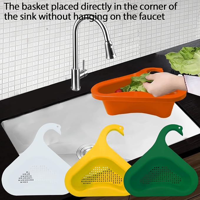 Kitchen sink drain basket swan drain rack, swan drain basket - Image 5