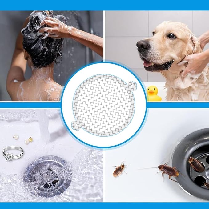 Hair Catcher Shower Drain Disposable Mesh Stickers, 35 Pack - Image 3