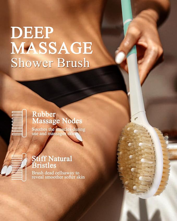 Shower Brush for Massage Dry Brushing: Back Scrubber for Shower - Image 3