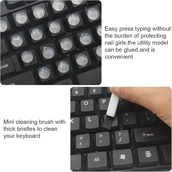128 Pcs Silicone Nail Art Typing Stickers, - Image 3