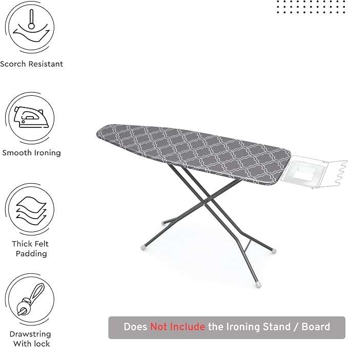 Encasa XO Ironing Board Cover and Pad 54"x15" - Image 3