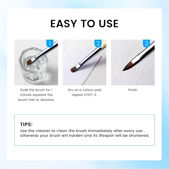 Nail Brush Cleaner 120ml Acrylic Brush Cleaner Efficient Nail Cleaner - Image 7