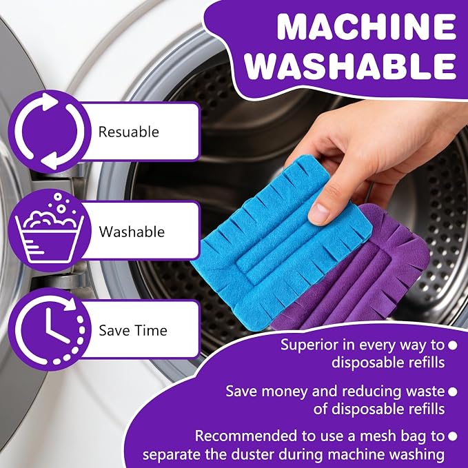 Duster Refill Reusable Fleece Duster Refills, Washable 360° Heavy Duty Dusters - Image 4