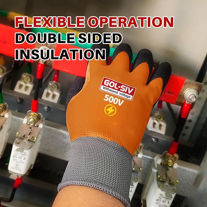 Electrical Insulated Gloves, 500V High Voltage Resistance Electrician Safety - Image 3