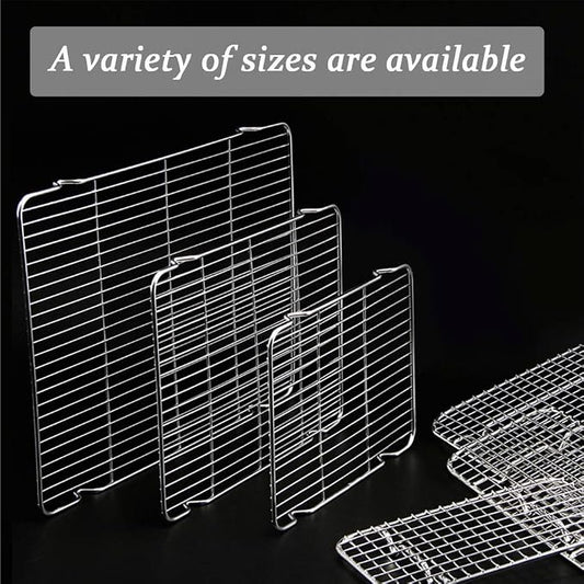 Cooling Rack with 4 Legs Heavy Duty Grill Net 7.9in x 12.4in Roasting Wire - Image 2