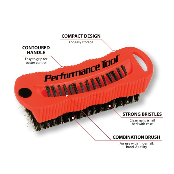 Performance Tool W9163 Utility and Fingernail Brush - Image 2
