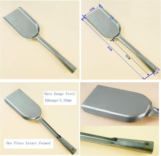 Fireplace 14-Inch Long Ash Shovel, One Piece Intact Formed BBQ Charcoal Ash - Image 2