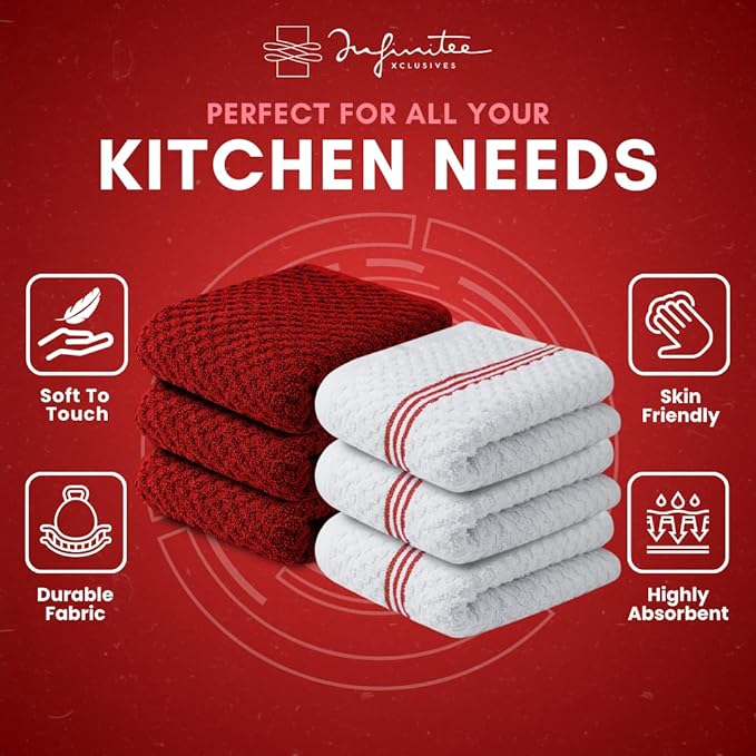 Infinitee Xclusives 100% Cotton Kitchen Towels - Image 6