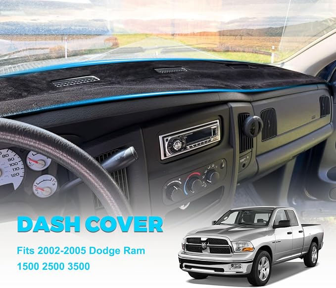 GZSH Dash Cover Mat fit for Dodge Ram 1500 2500 3500 2002-2005 - Image 2