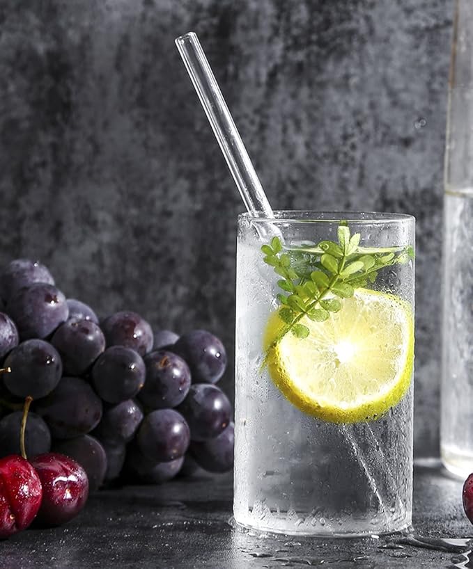 10-Piece Reusable Glass Drinking Straws - Image 4