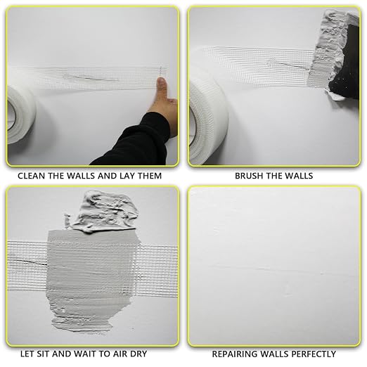 6" 100 Feet Drywall Joint Tape, Self-Adhesive Encrypted Fiberglass Drywall - Image 6