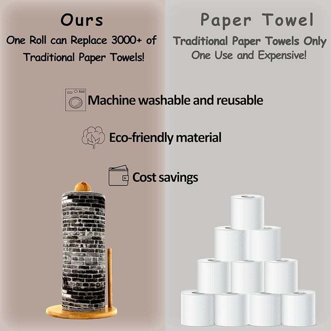 25 Pack Reusable Tissue Paperless Towel Roll Washable Cotton - Image 3