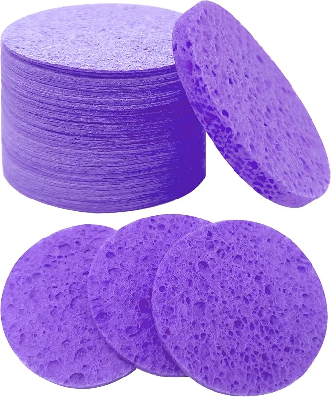 50-Count Large Compressed Facial Sponges by Mainlyrunmakeupsuppliers