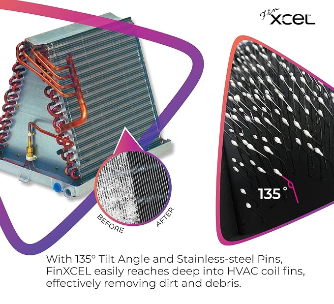XCEL AC Coil Cleaning Brush & Fin Cleaner Comb – Double-Sided Air Conditioner - Image 9