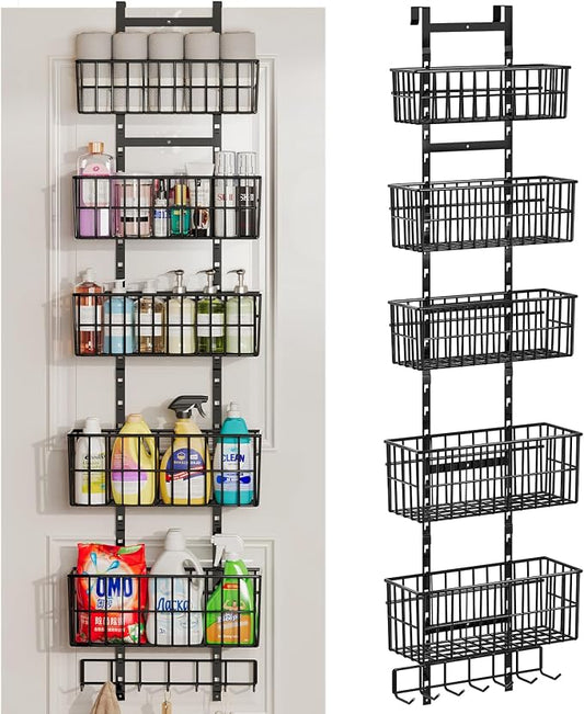 Adjustable Over the Door Organizer, Metal Hanging Door Organizer by Hongtamoya