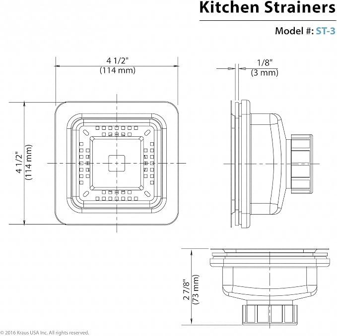 KRAUS Stainless Steel Pax Strainer - Image 3