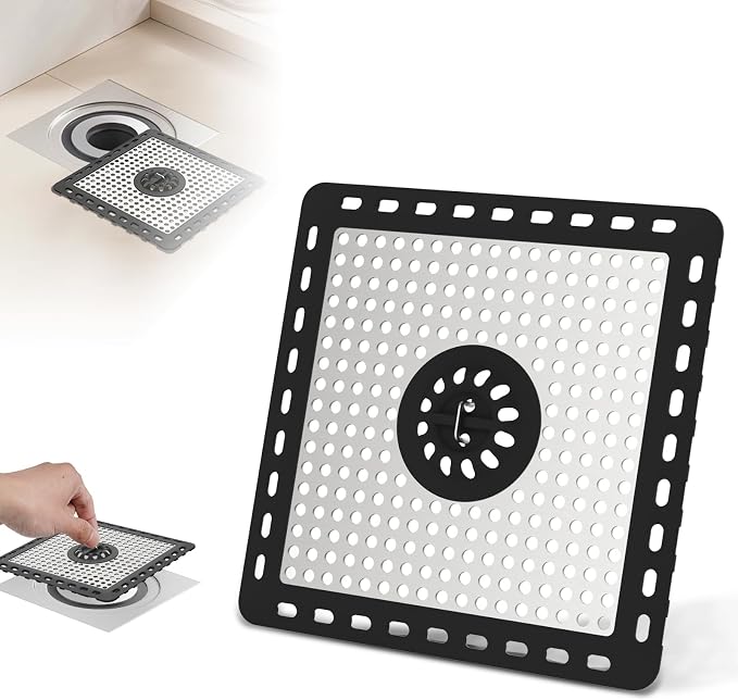 Hibbent Upgraded Shower Drain Hair Catcher, Shower Drain Cover by Hibbent