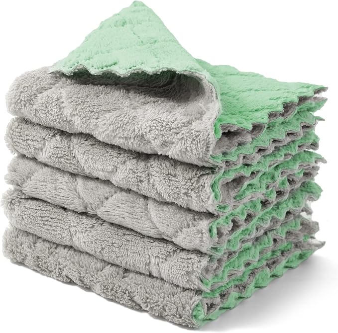 kimteny Cleaning Cloths Kitchen Towels Microfiber Washcloths Lint Free Dish by kimteny