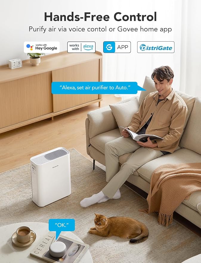 GoveeLife Smart Air Purifiers for Home Large Room, Air Purifiers for Pets - Image 3
