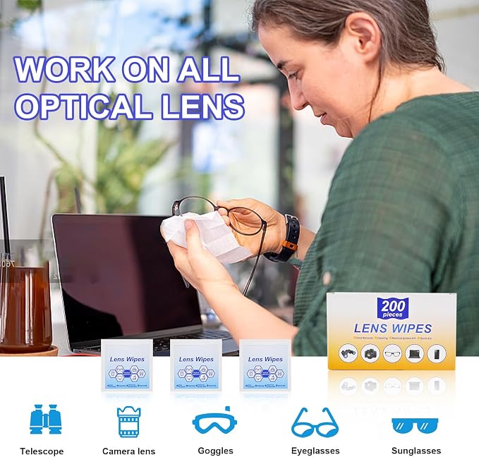 Lens Wipes for Eyeglasses, Eyeglass erasers are packed separately，Glasses - Image 2