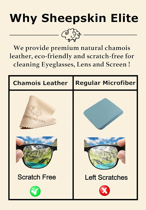 Natural Chamois Leather Eyeglass Cleaning Cloth Camera Lens Cleaning Cloths - Image 6