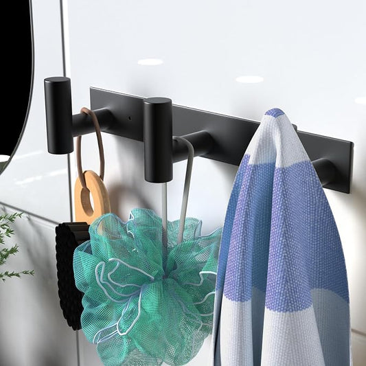 VAEHOLD Black Hat and Coat Wall Mount Rack - Image 2