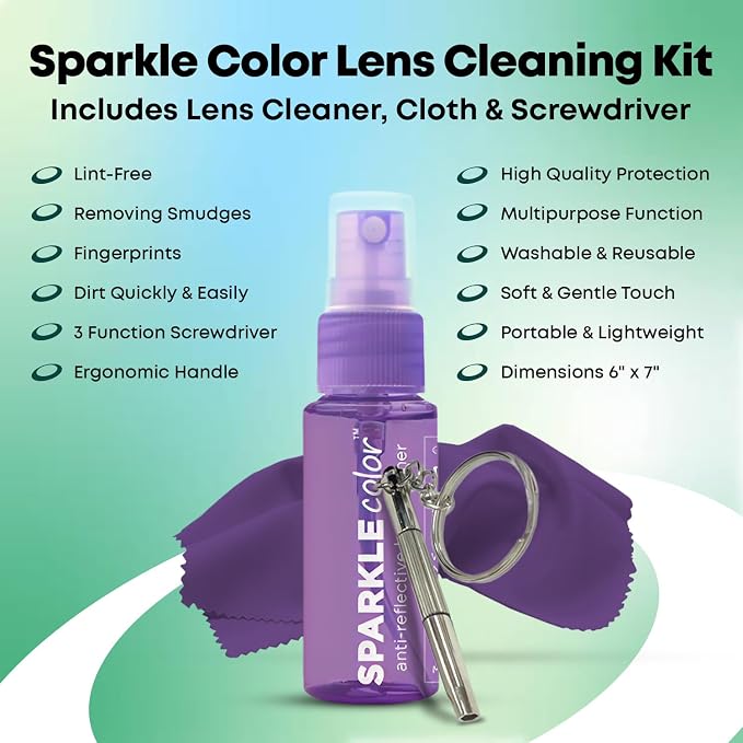 Sparkle Anti-Reflective Safe Lens Cleaner & Repair Kit – 1oz Glasses Cleaner - Image 4