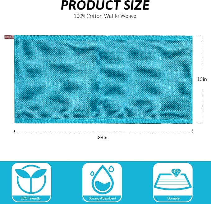 Nialnant 6 Pack Kitchen Towels, Large 100% Cotton Hand Towels, Absorbent Dish - Image 2