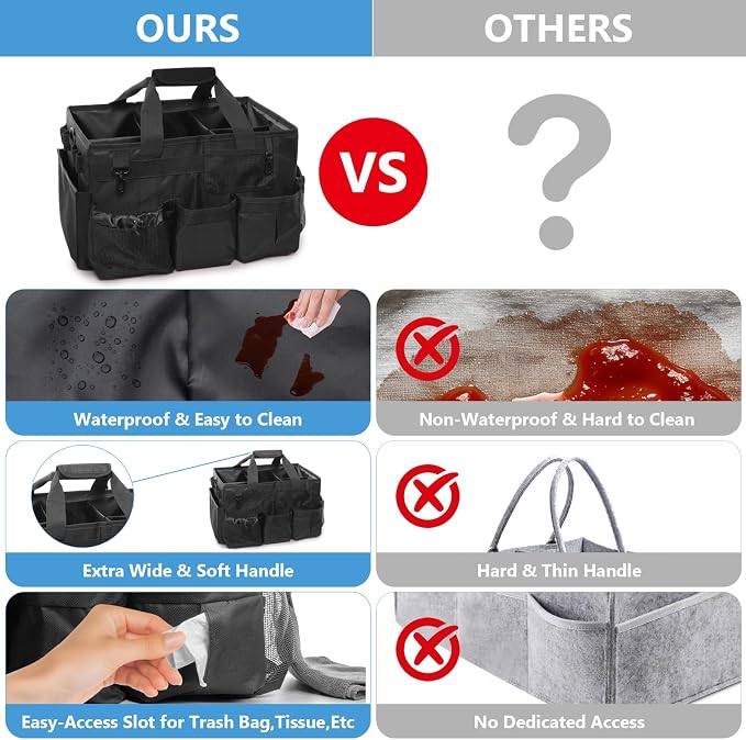 Large Cleaning Caddy Bags, Cleaning Supplies Organizer - Image 2