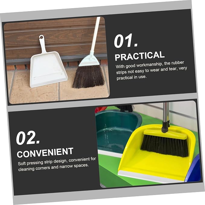 4 Pcs Dustpan Edge Replacement Lips Pressing Strips Dust Pan Inlet Garbage - Image 4