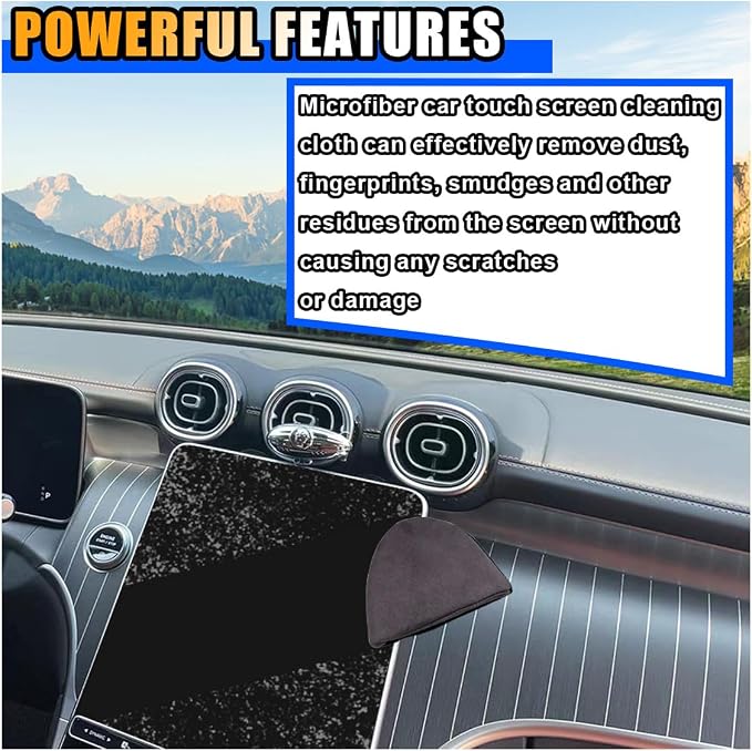 Triangle Car Touch Screen Cleaner Cloth, Microfiber Cleaning Pad Car Cleaning - Image 3