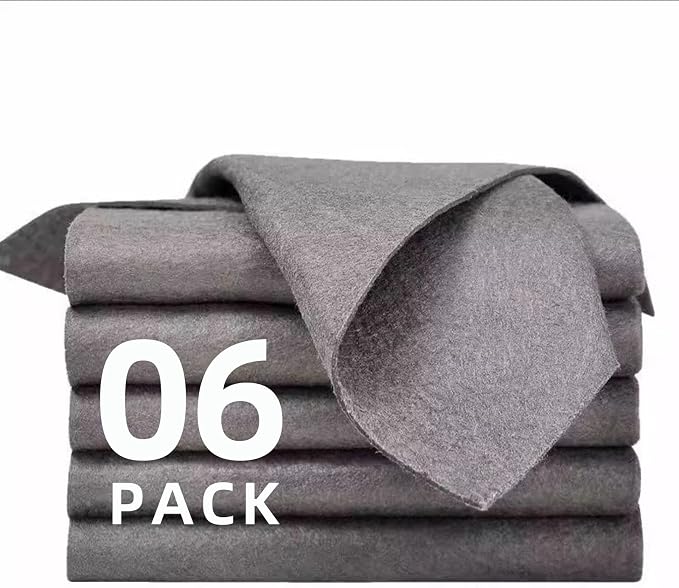 6 Pack Thickened Magic Cleaning Cloths, 30x30cm Reusable Microfiber Cleaning by LikGuest