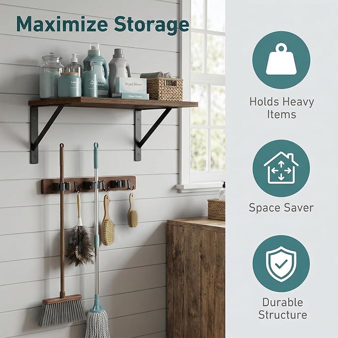 Broom and Mop Organizer Wall Hanging - Image 3