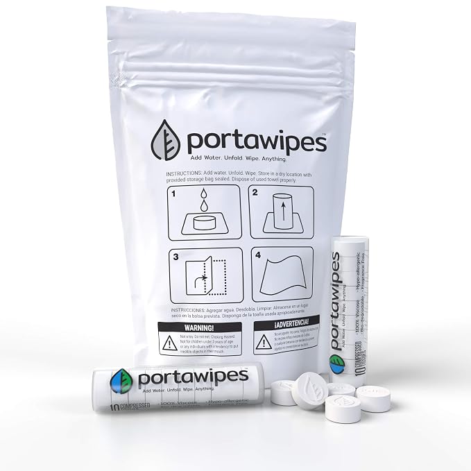 Coin Tissues | 100 Pack with 2 Carrying Cases | Toilet Paper Tablets | - Image 2