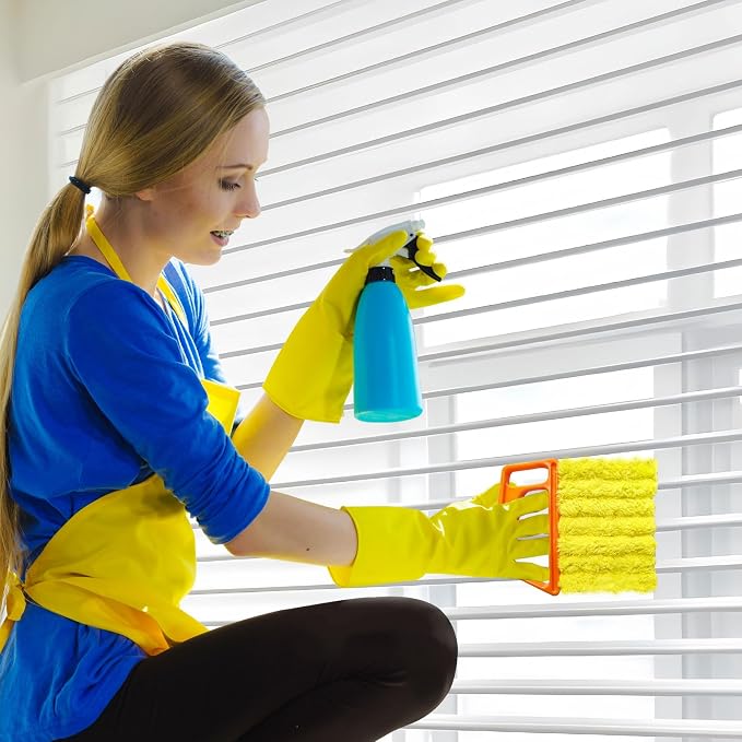 4 Pack Window Blind Cleaner Duster Tool, 7 Finger Venetian Scrub Brush - Image 6