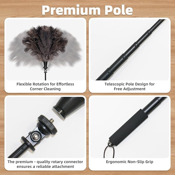 Extendable Ostrich Feather Duster - Image 2