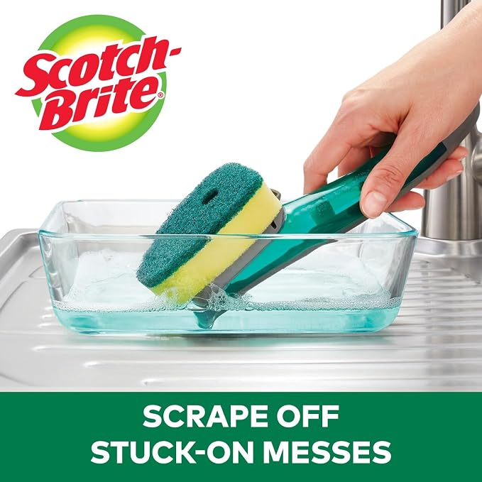Scotch-Brite Heavy Duty Advanced Soap Control Dishwand Kit, Includes 1 Wand & 5 - Image 4