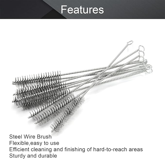 Utoolmart Steel Wire Cleaning Brush, Spiral Power Tube Brush, Steel Wire Tube - Image 3