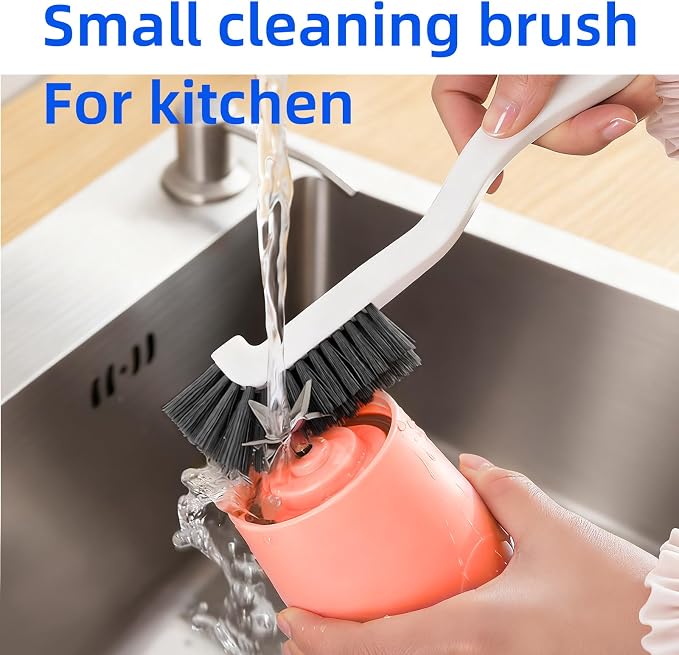 Dish Scrub Brushes with Handle for Kitchen，Small Cleaning Brush for Cup，Kitchen - Image 2