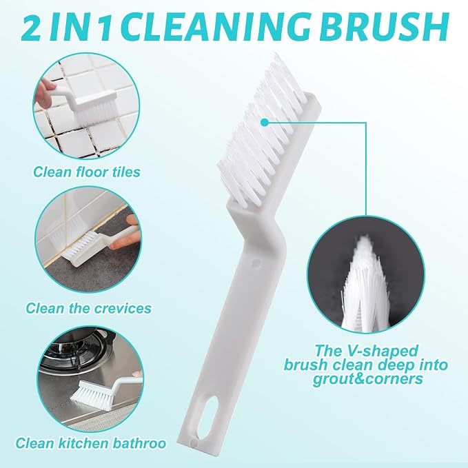 15-Piece Crevice Cleaning Brush Set – Narrow Gap, Grout Line & Window Track - Image 5