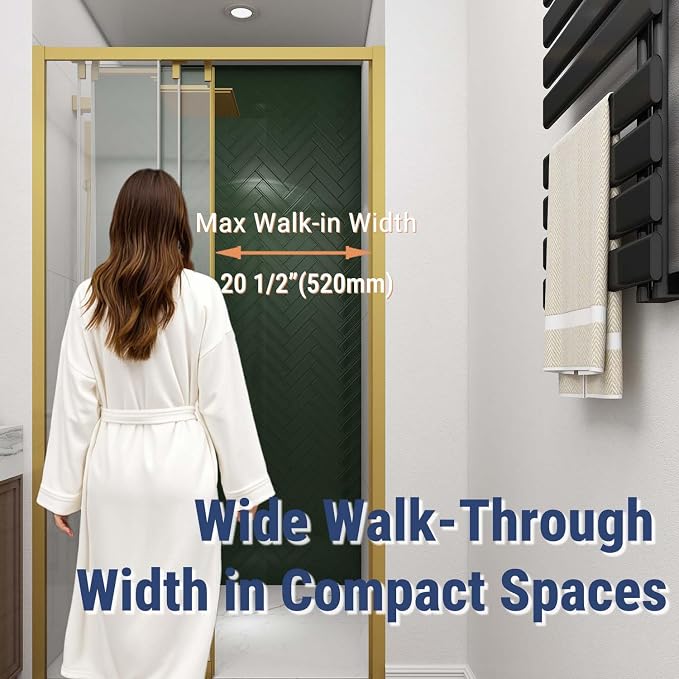 42" W x 78" H 3-Panels Sliding Shower Door, Shower Door Clear 6mm Tempered Glass - Image 3