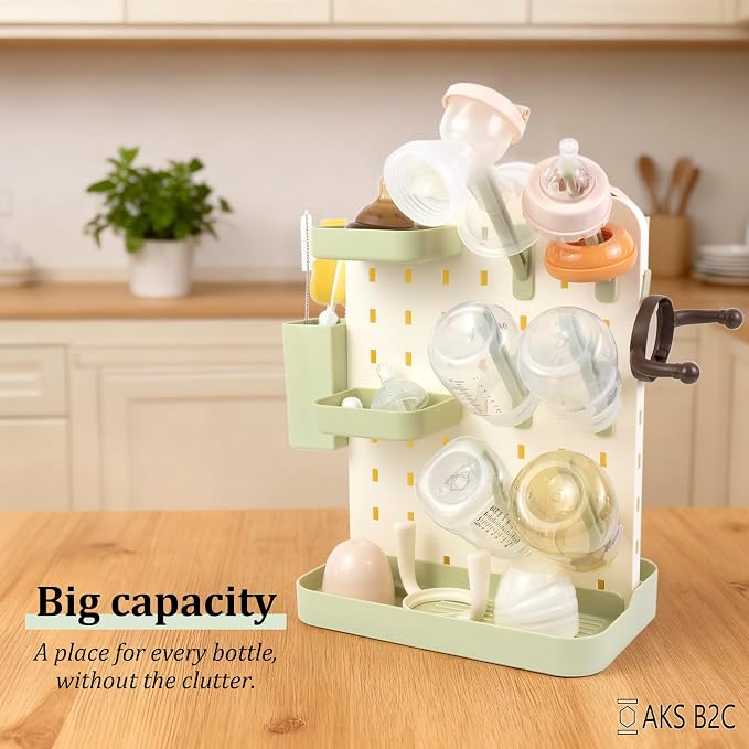 Baby Bottle Drying Rack Space Saving Countertop Vertical Rack - Image 3