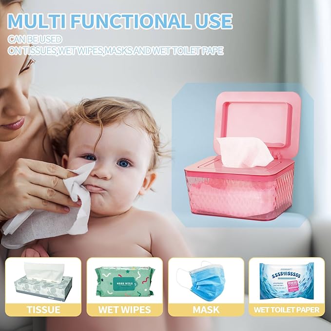 Wipes Dispenser, One-Handed Operation Wipe Holder - Image 5