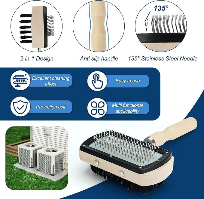 Sikawai Air Conditioner Fin Cleaner Brush Set 3PCS AC Fin Comb Straightener - Image 6