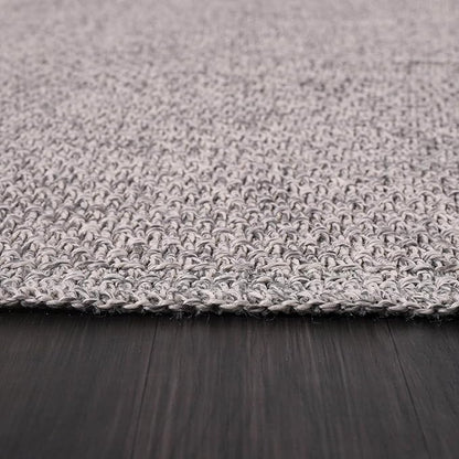 Easy Jute Rug 4x6 Indoor Outdoor Natural Rugs Solid Fiber Rug Woven Area Rug Boho Easy Clean Inside Carpet for Living Room Bedroom Dining Room Hallway or Outdoor Patio Porch (4 X 6 Silver)